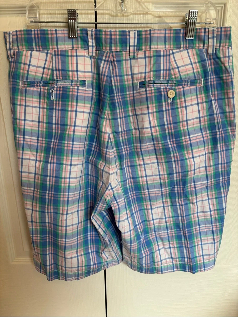 Vineyard Vines Breaker Short Plaid Flat-Front Shorts in Blue, Green, Pink& White